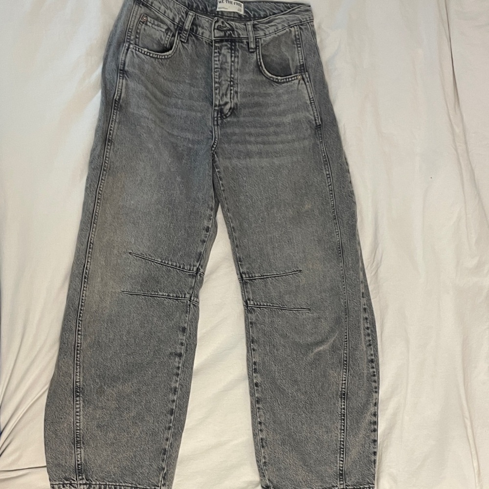 We The Free Gray Wide-Leg Flared Jeans